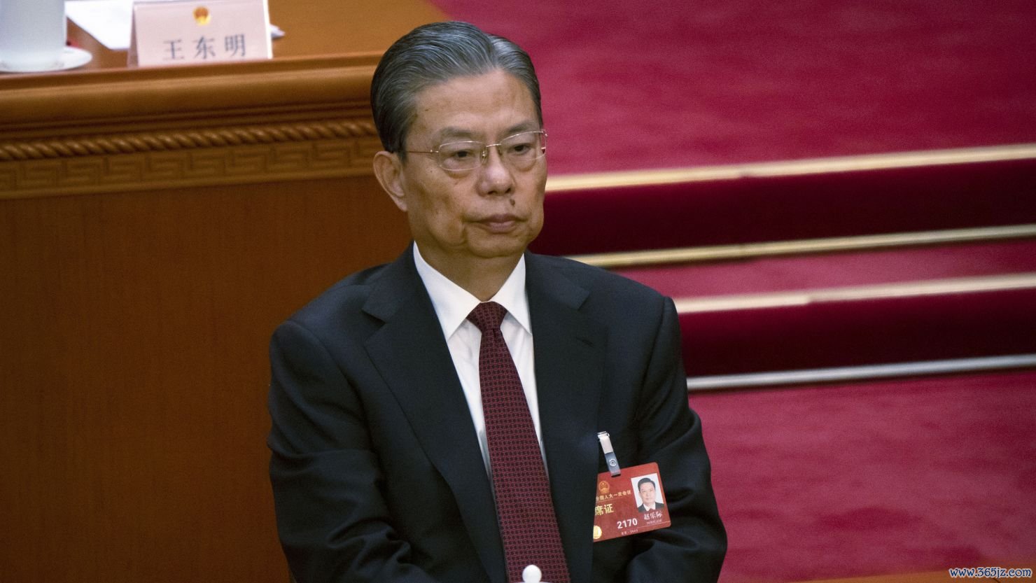 FILE - Zhao Leji attends a session of China's National People's Congress (NPC) at the Great Hall of the People in Beijing, Friday, March 10, 2023. Zhao, a top Chinese leader will lead a delegation to North Korea this week, both countries announced Tuesday, April 9, 2024. (AP Photo/Mark Schiefelbein, File)