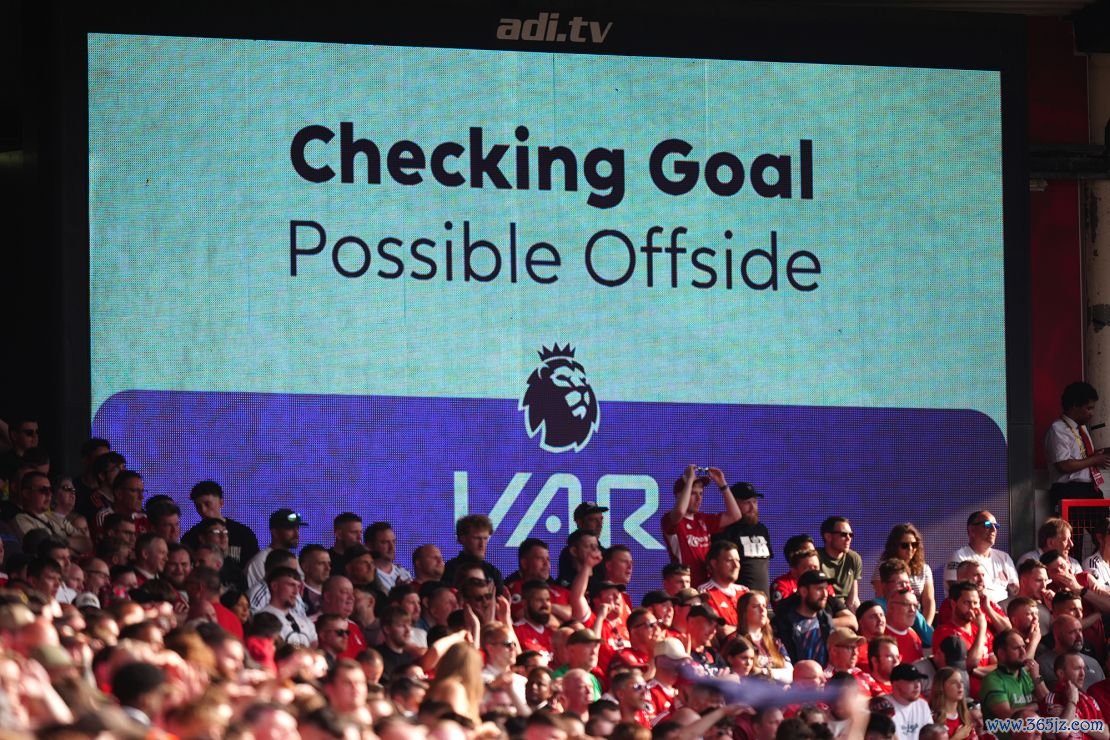 A VAR check for possible offside on a goal scored by Nottingham Forest's Willy Boly against Chelsea earlier this year.